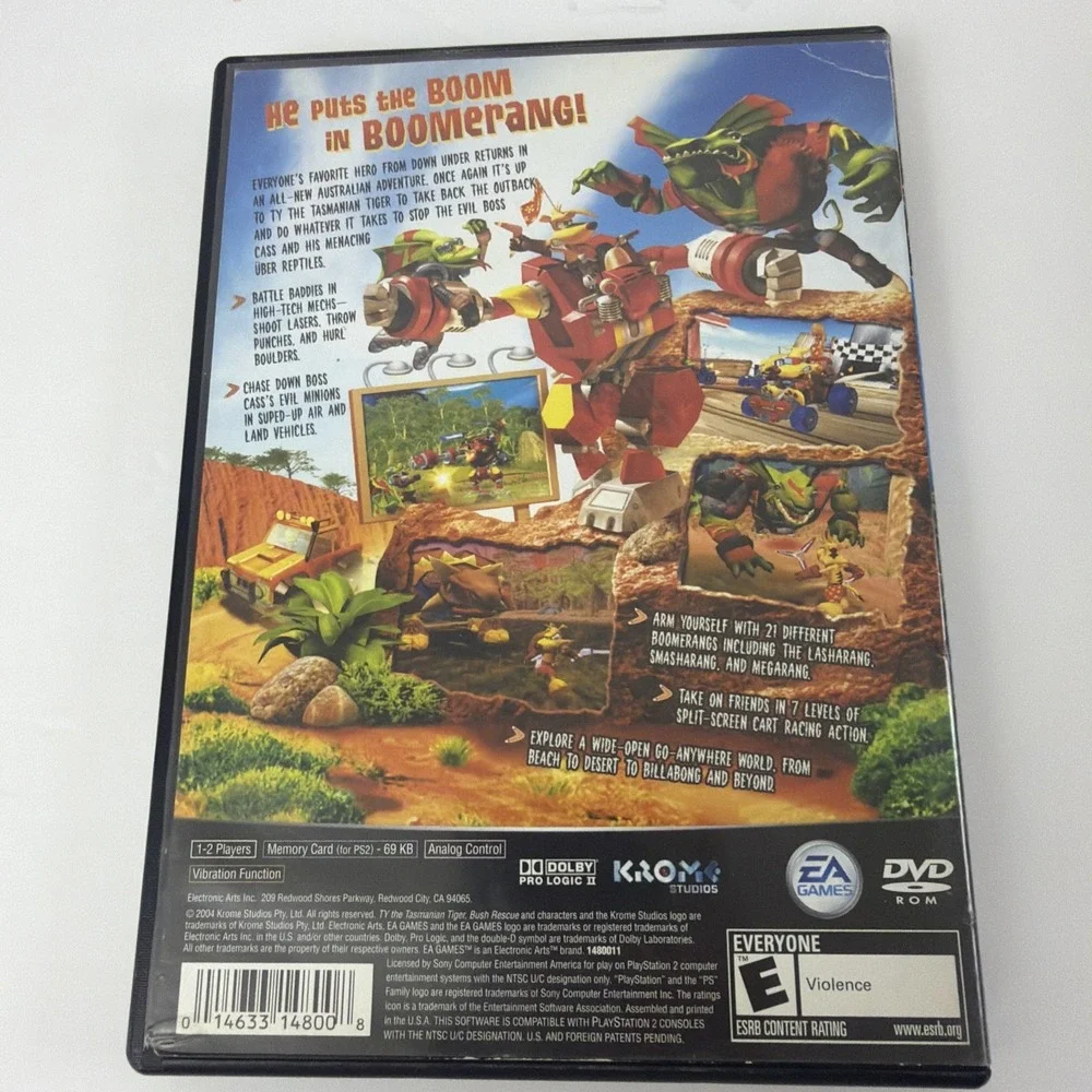 Ty the Tasmanian Tiger 2 Bush Rescue PS2 PlayStation 2 Video Game Untested